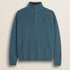 Maglione Mezza Zip in Lambswool  fronte - Atlantic Deep
