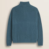 Maglione Mezza Zip in Lambswool  retro - Atlantic Deep