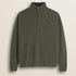 Maglione Mezza Zip in Lambswool  fronte - Olive Night