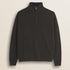 Maglione Mezza Zip in Lambswool  fronte - Chocolate