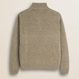 Maglione Full Zip in Lambswool  retro - Sand