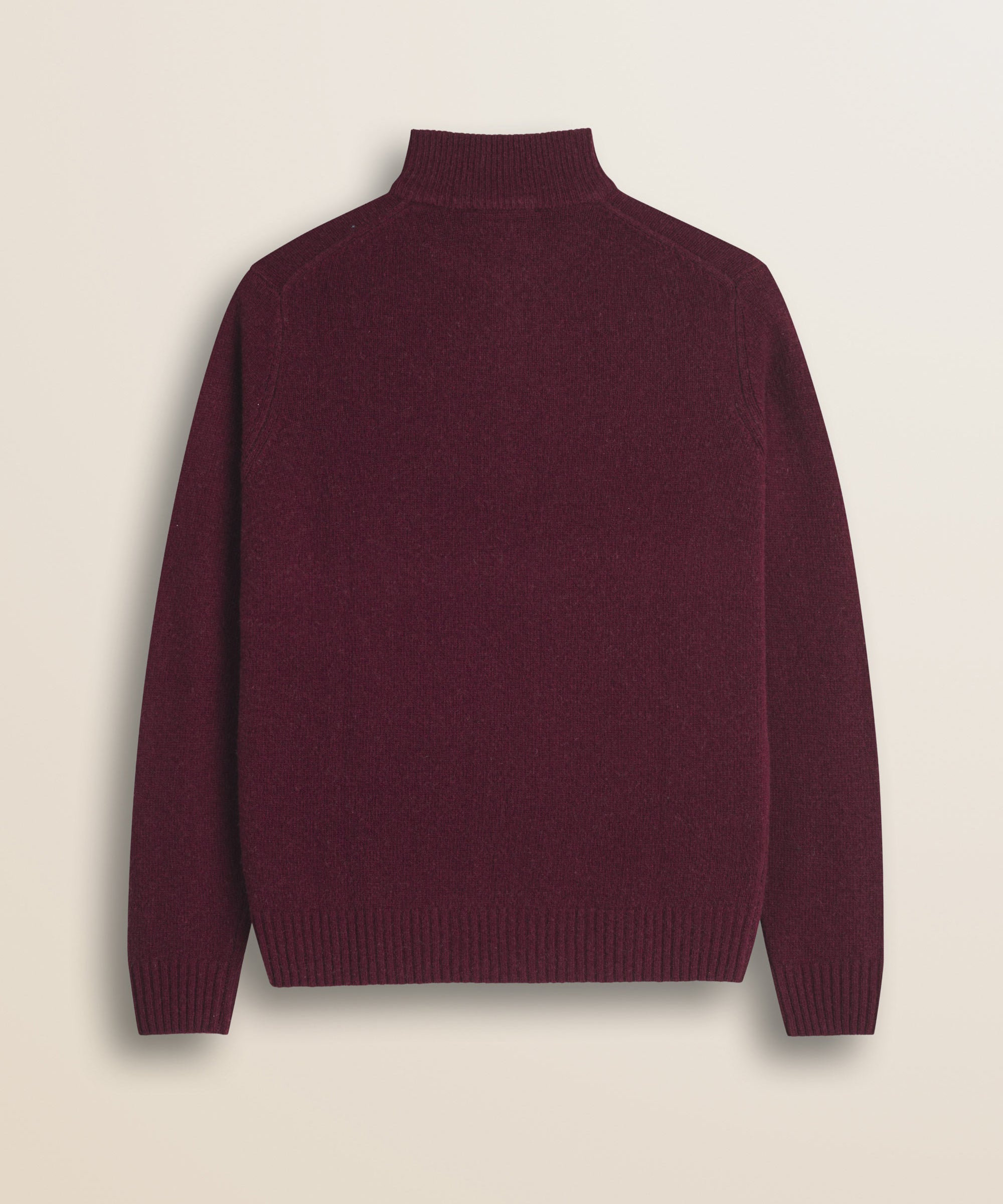 Maglione Full Zip in Lambswool  retro - Burgundy