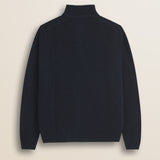 Maglione Full Zip in Lambswool  retro - Navy Blue
