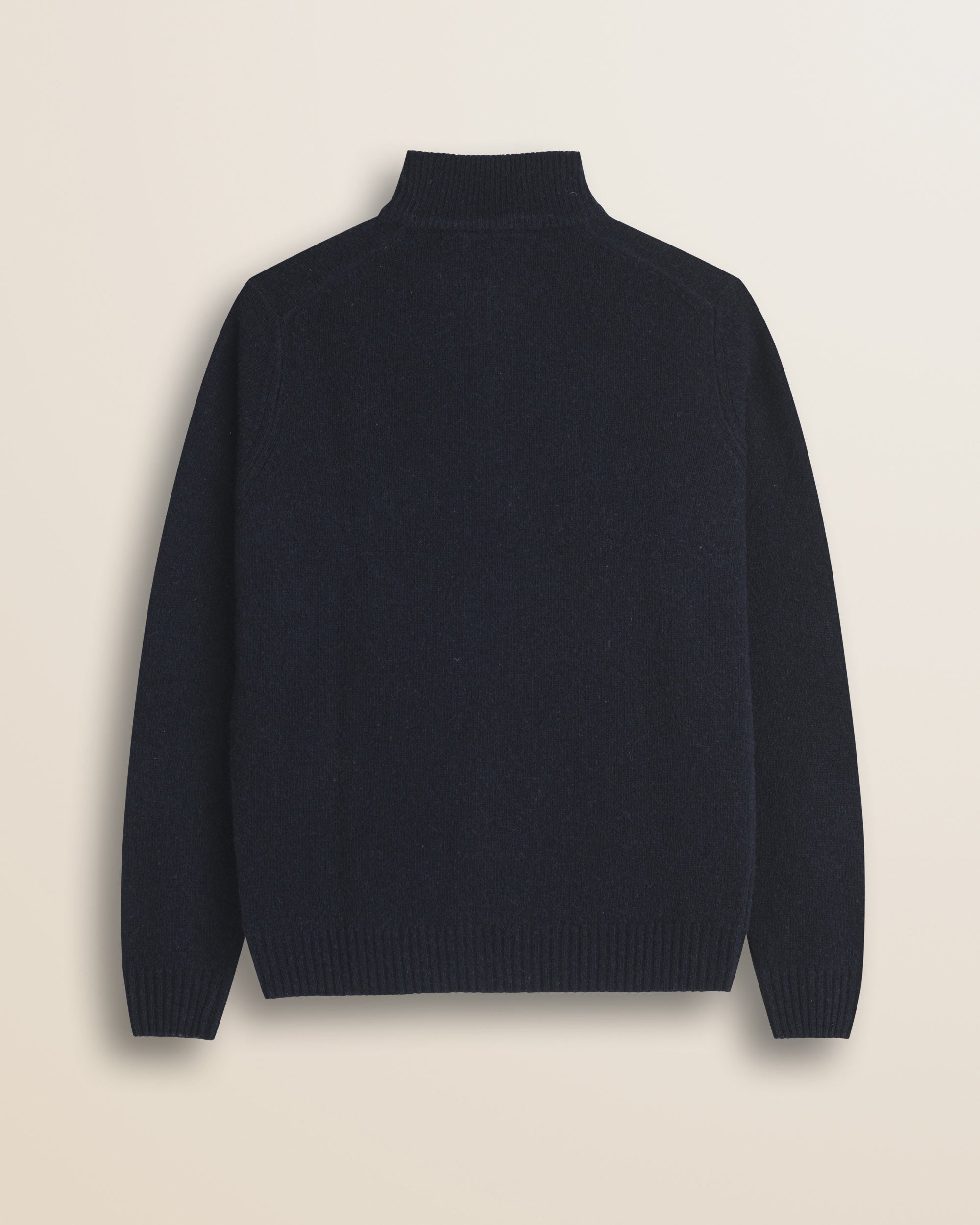 Maglione Full Zip in Lambswool  retro - Navy Blue