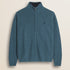 Maglione Full Zip in Lambswool  fronte - Atlantic Deep
