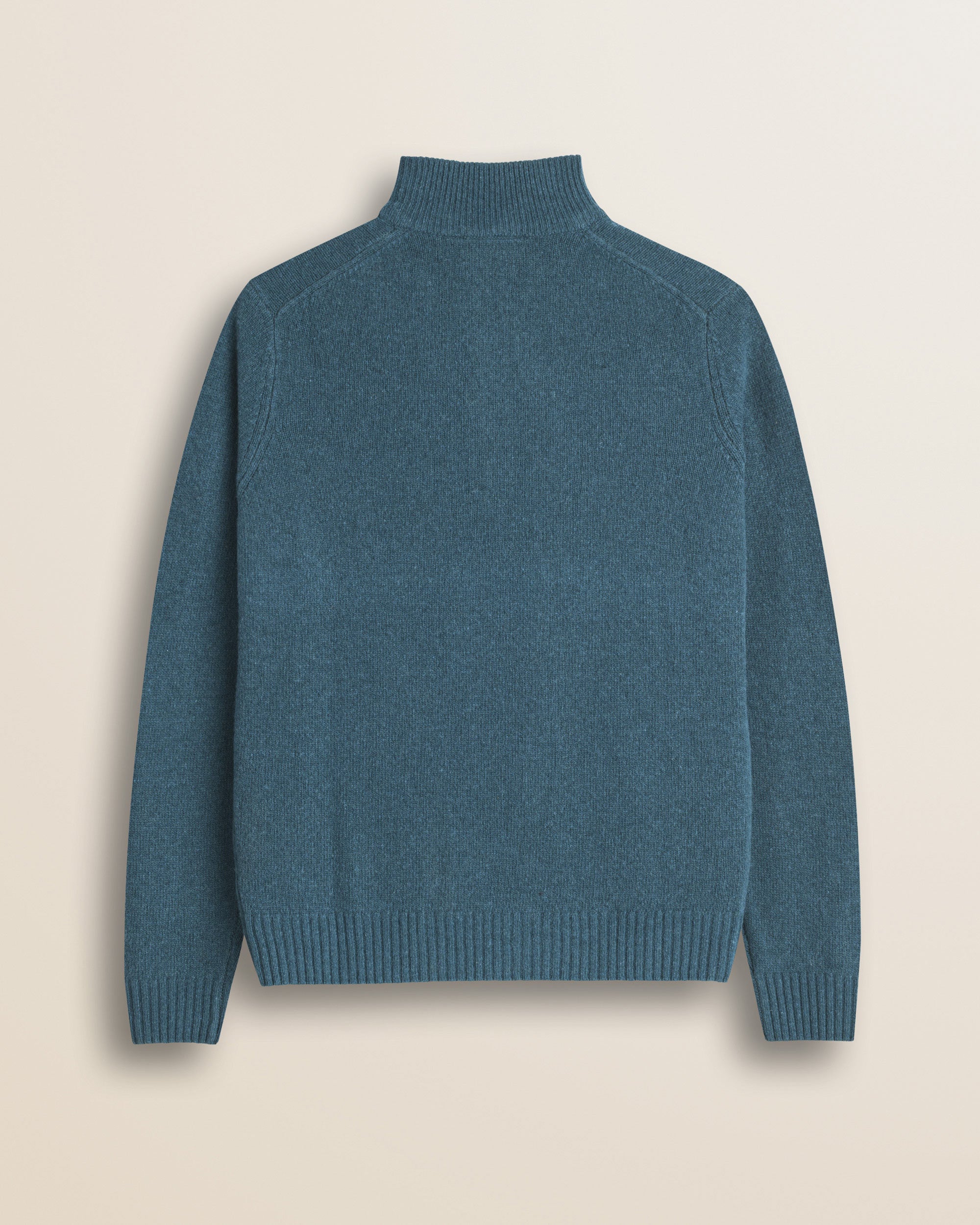 Maglione Full Zip in Lambswool  retro - Atlantic Deep