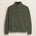 Maglione Full Zip in Lambswool  fronte - Olive Night