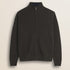 Maglione Full Zip in Lambswool  fronte - Chocolate