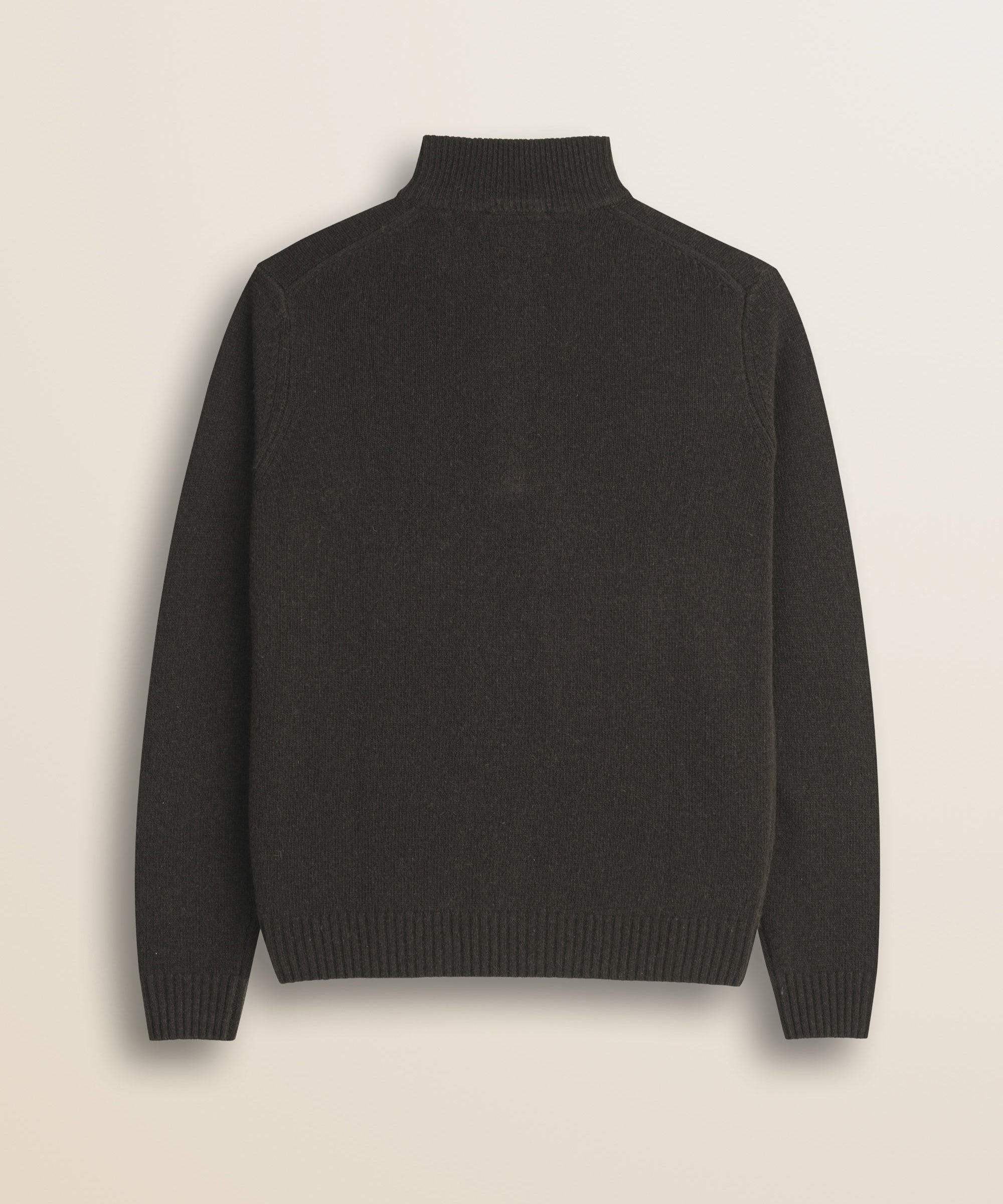 Maglione Full Zip in Lambswool  retro - Chocolate