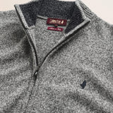 Maglione Full Zip in Lambswool Mouliné  dettaglio - Grey Melange
