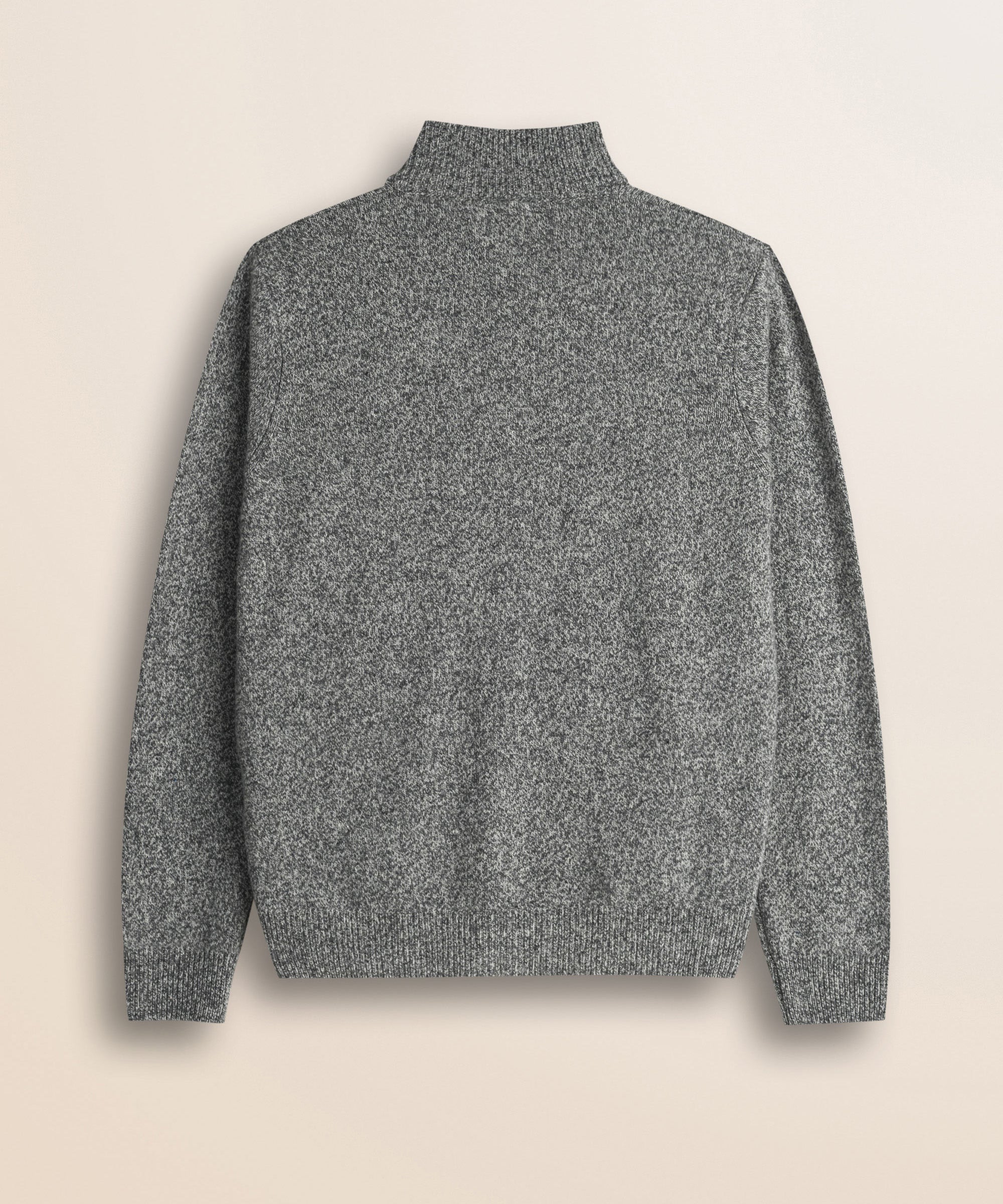 Maglione Full Zip in Lambswool Mouliné  retro - Grey Melange