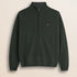 Maglione Full Zip in Lambswool Mouliné  fronte - Olive Night