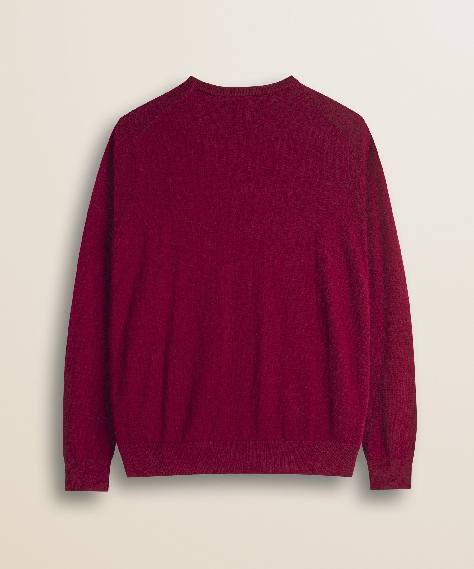 Maglia Girocollo in Cotone e Lana  retro - Merlot