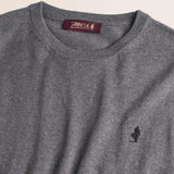 Maglia Girocollo in Cotone e Lana  dettaglio - Grey
