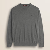 Maglia Girocollo in Cotone e Lana  fronte - Grey