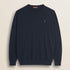 Maglia Girocollo in Cotone e Lana  fronte - Navy Blue