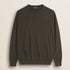 Maglia Girocollo in Cotone e Lana  fronte - Chocolate