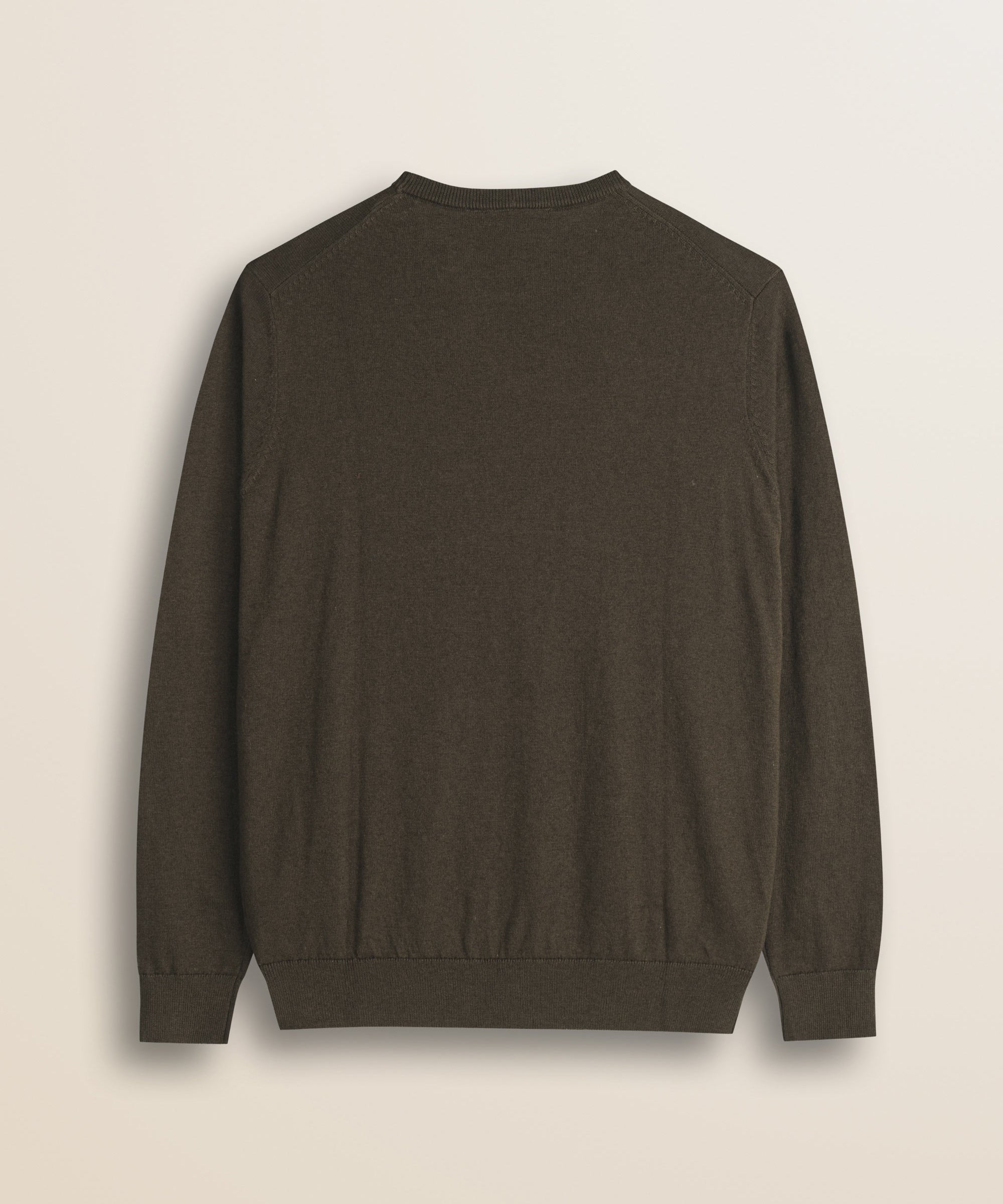 Maglia Girocollo in Cotone e Lana  retro - Chocolate