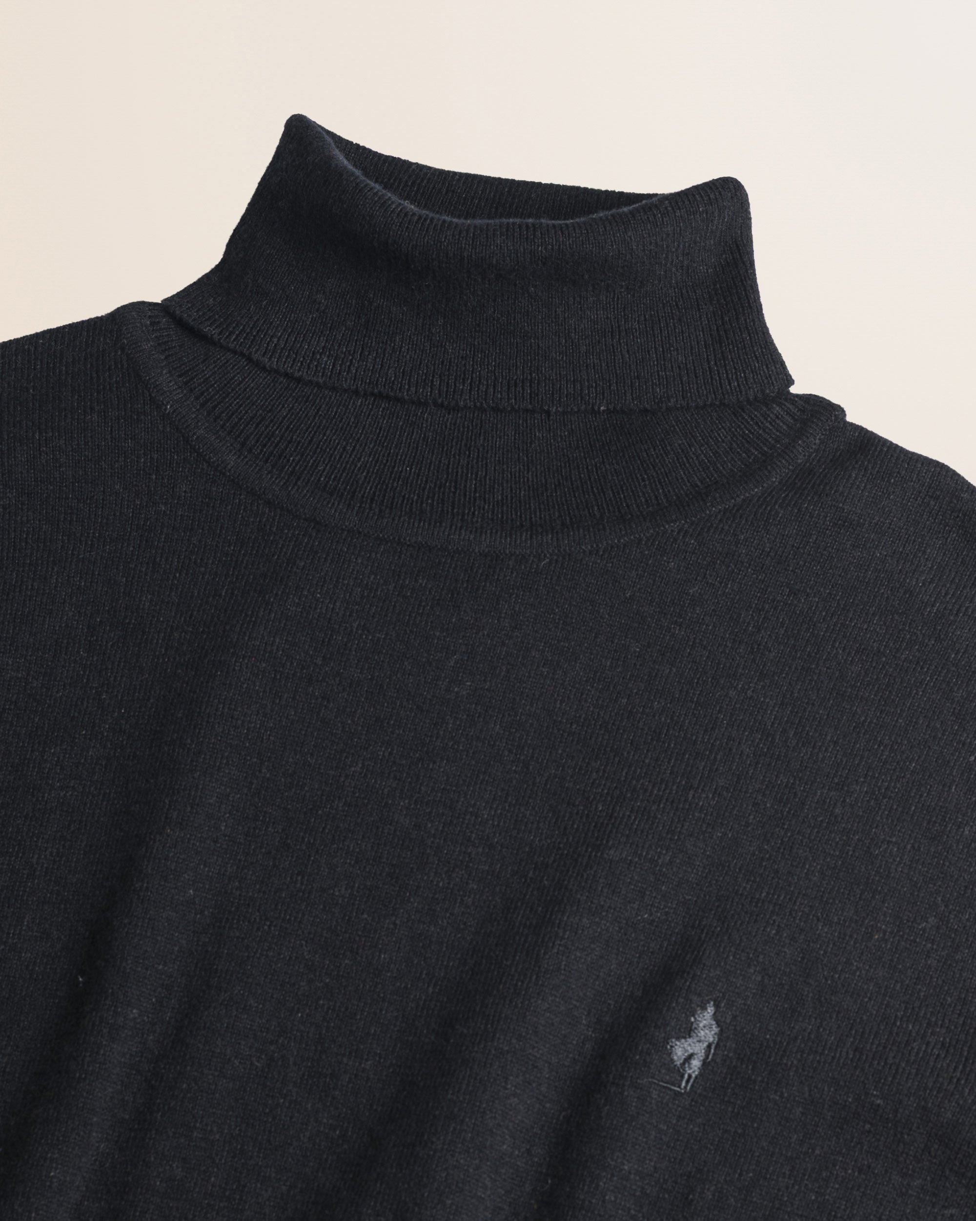 Dolcevita in Cotone e Lana  dettaglio - Black