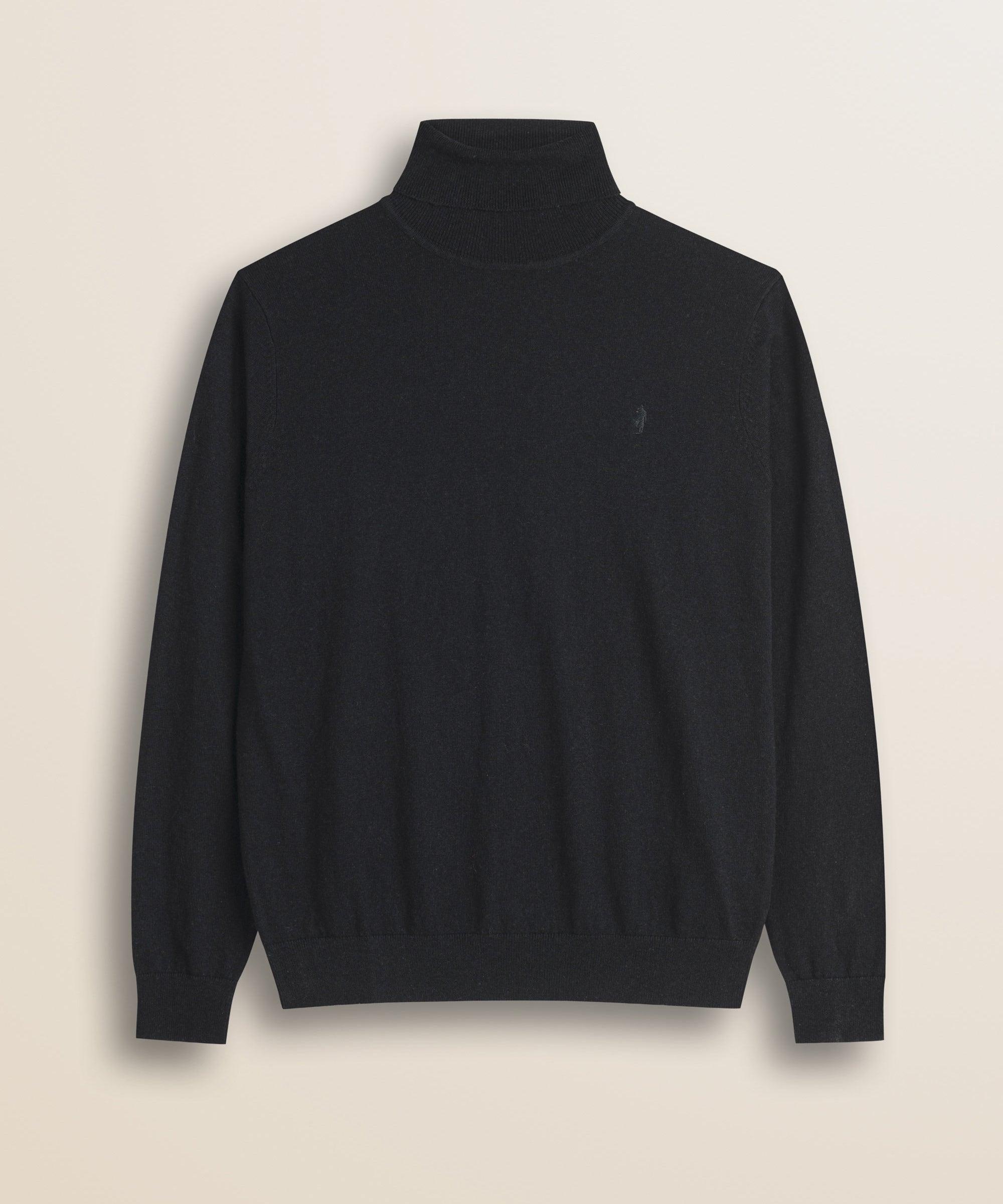 Dolcevita in Cotone e Lana  fronte - Black