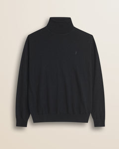 Dolcevita in Cotone e Lana  fronte - Black