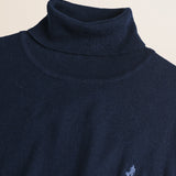 Dolcevita in Cotone e Lana  dettaglio - Navy Blue