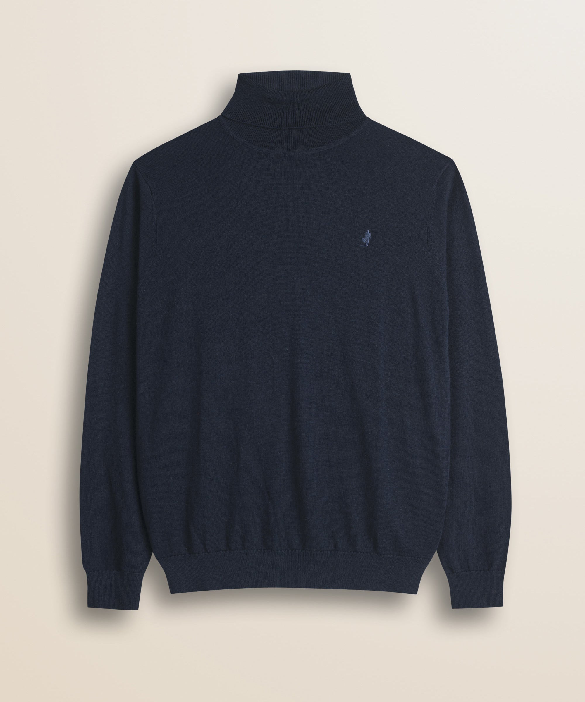 Dolcevita in Cotone e Lana  fronte - Navy Blue