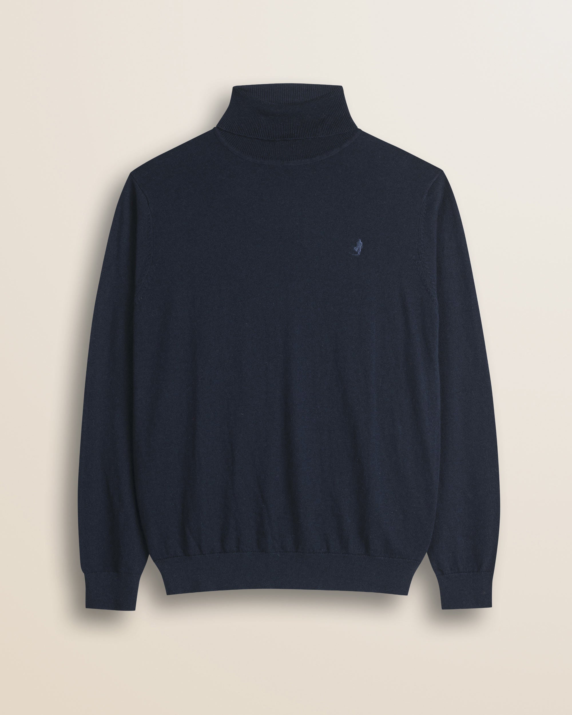 Dolcevita in Cotone e Lana  fronte - Navy Blue