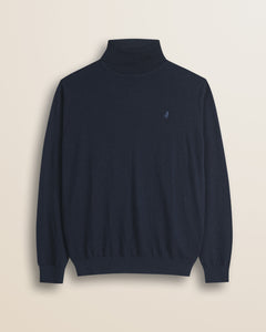 Dolcevita in Cotone e Lana  fronte - Navy Blue