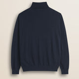 Dolcevita in Cotone e Lana  retro - Navy Blue