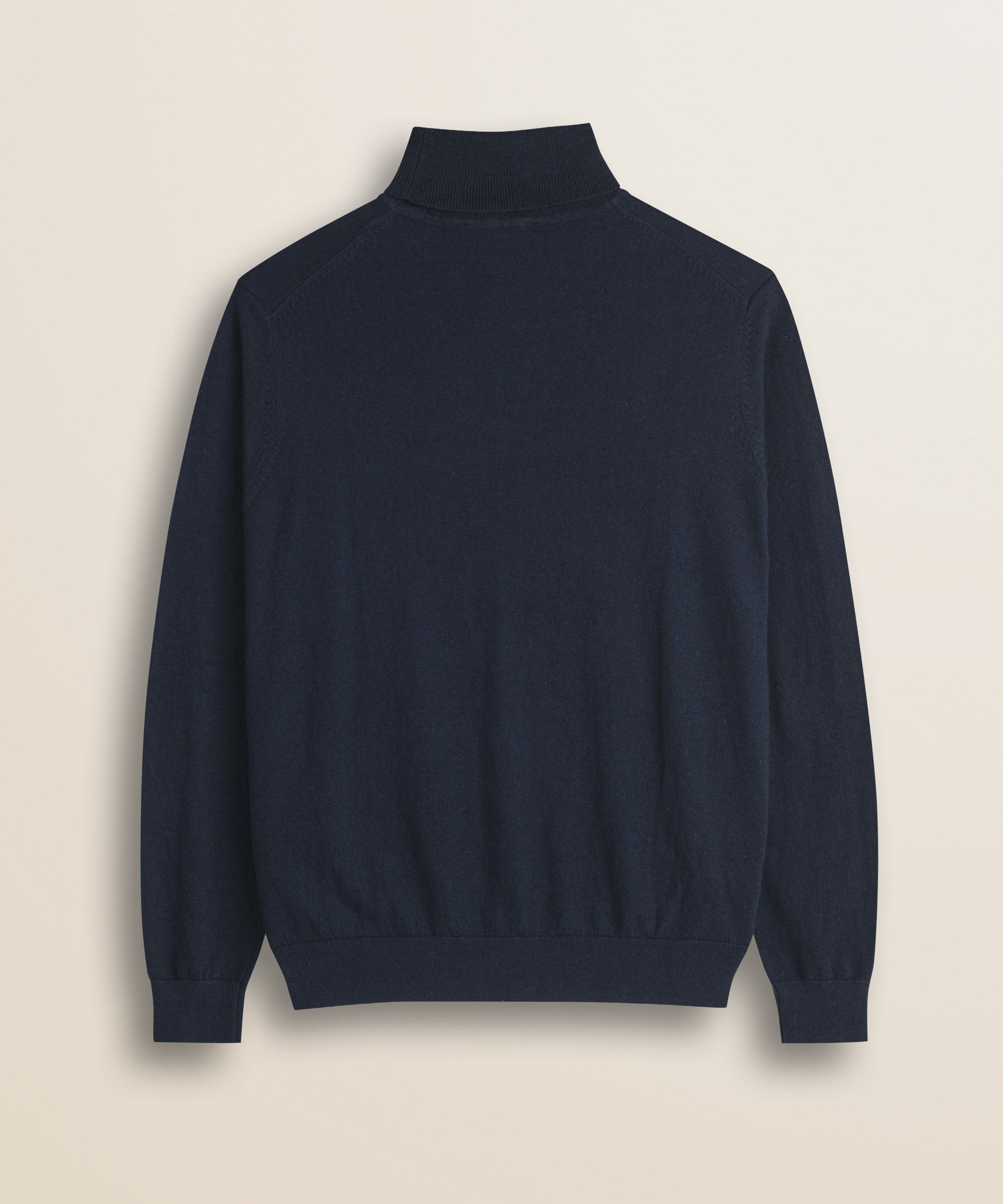 Dolcevita in Cotone e Lana  retro - Navy Blue