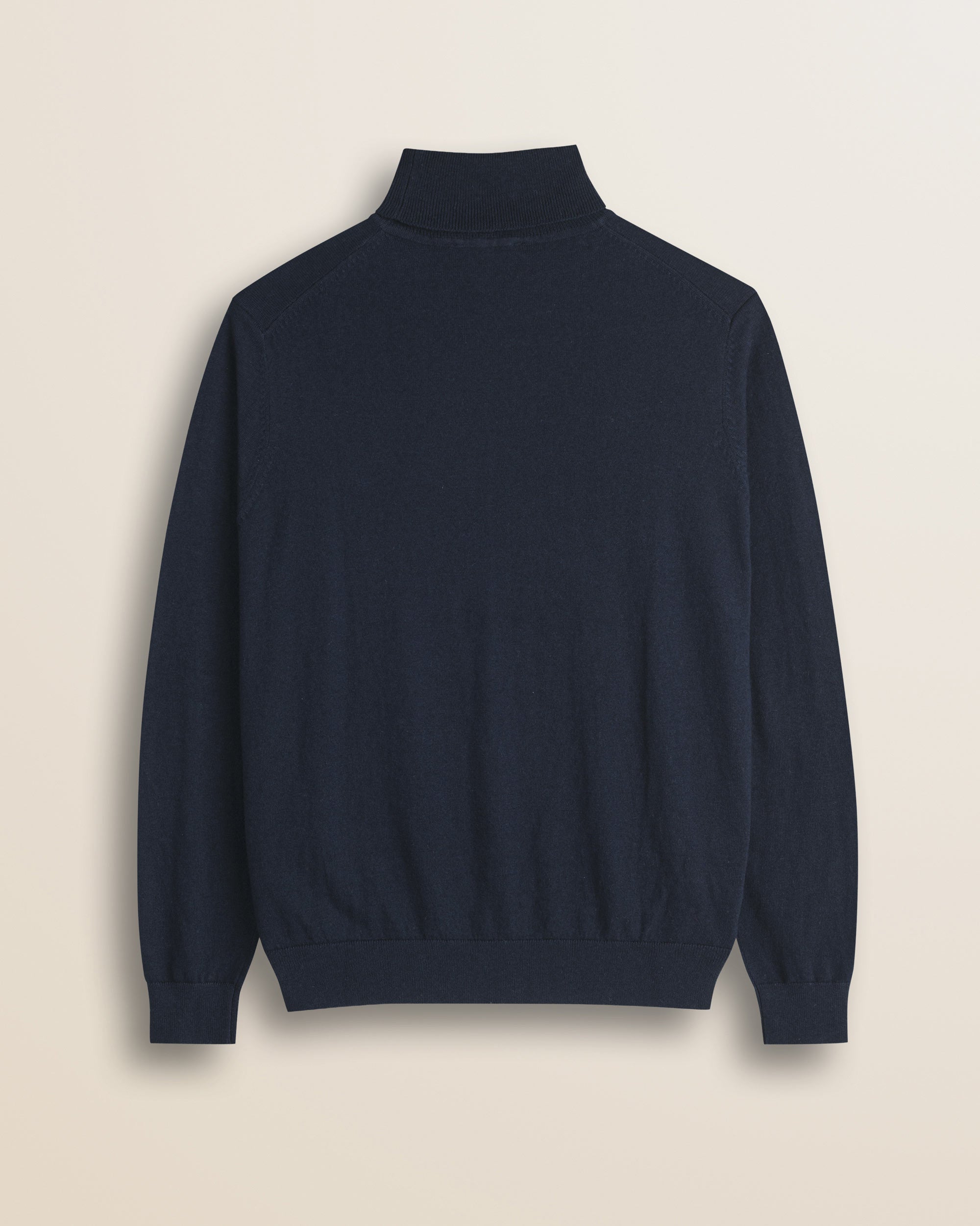 Dolcevita in Cotone e Lana  retro - Navy Blue