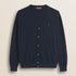 Cardigan in Cotone e Lana con Bottoni  fronte - Navy Blue