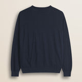 Cardigan in Cotone e Lana con Bottoni  retro - Navy Blue