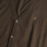 Cardigan in Cotone e Lana con Bottoni  dettaglio - Chocolate