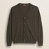 Cardigan in Cotone e Lana con Bottoni  fronte - Chocolate