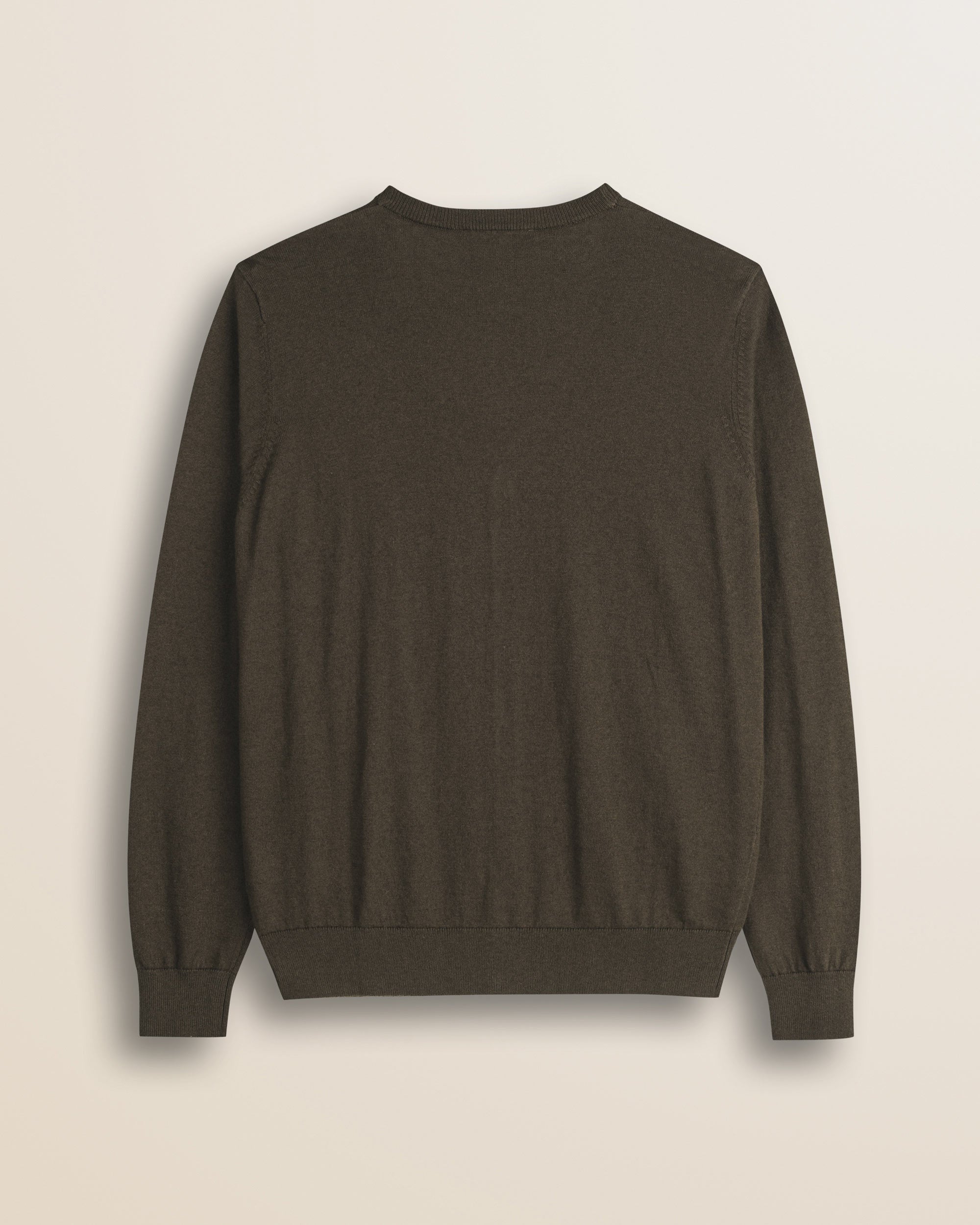 Cardigan in Cotone e Lana con Bottoni  retro - Chocolate