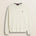 Maglione Girocollo a Trecce in Lambswool  fronte - Gardenia