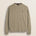 Maglione Girocollo a Trecce in Lambswool  fronte - Sand
