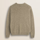 Maglione Girocollo a Trecce in Lambswool  retro - Sand