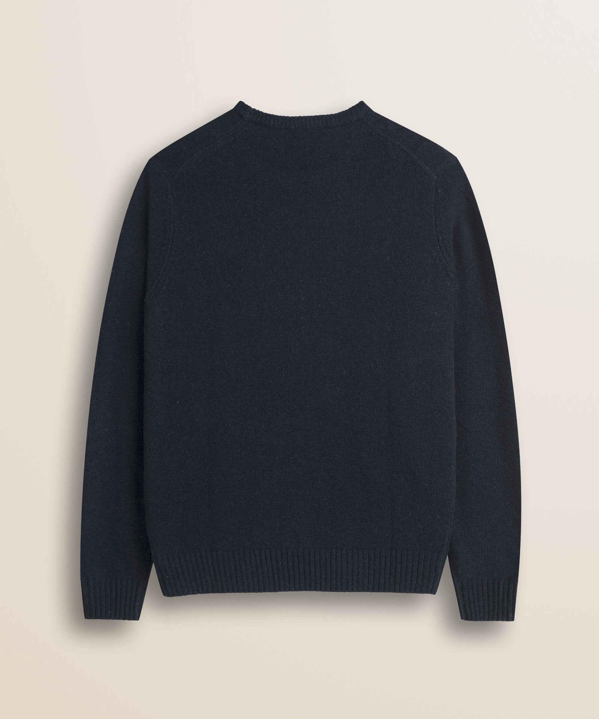 Maglione Girocollo a Trecce in Lambswool  retro - Navy Blue