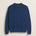 Maglione Girocollo a Trecce in Lambswool  fronte - Medium Blue