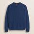 Maglione Girocollo a Trecce in Lambswool  fronte - Medium Blue