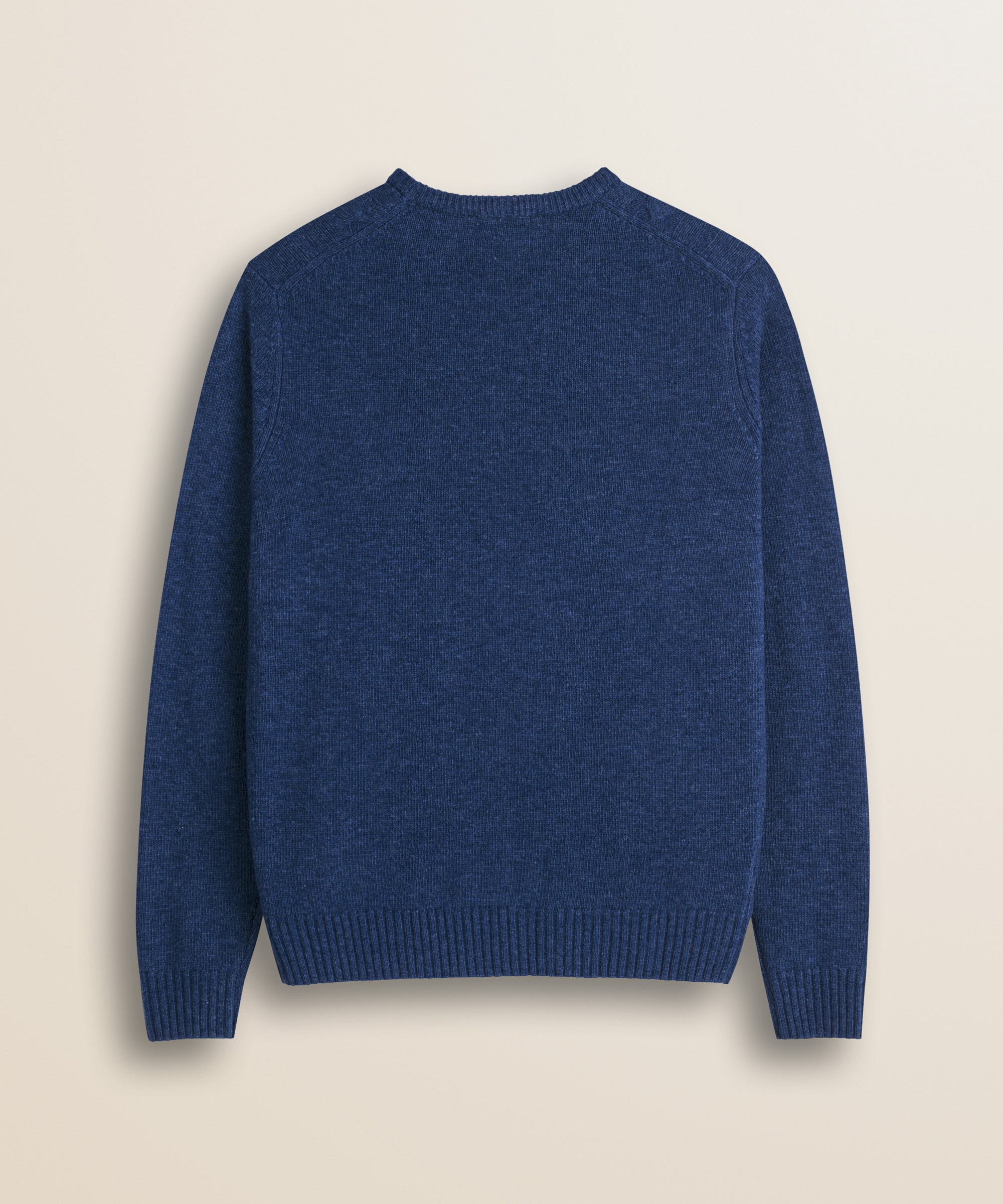 Maglione Girocollo a Trecce in Lambswool  retro - Medium Blue