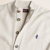 Cardigan in Cotone e Lana Collo in Piedi  dettaglio - Gardenia