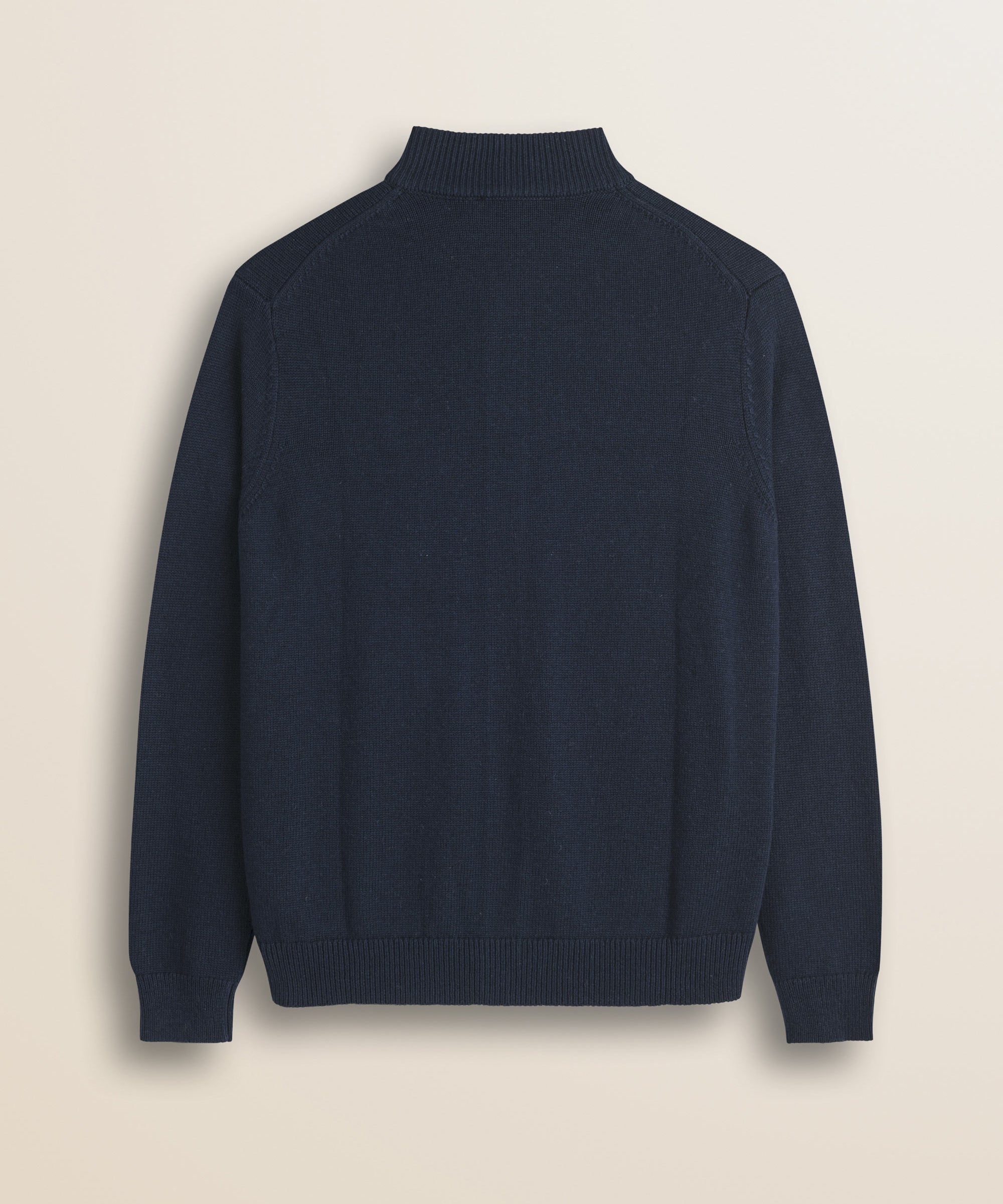 Cardigan in Cotone e Lana Collo in Piedi  retro - Navy Blue