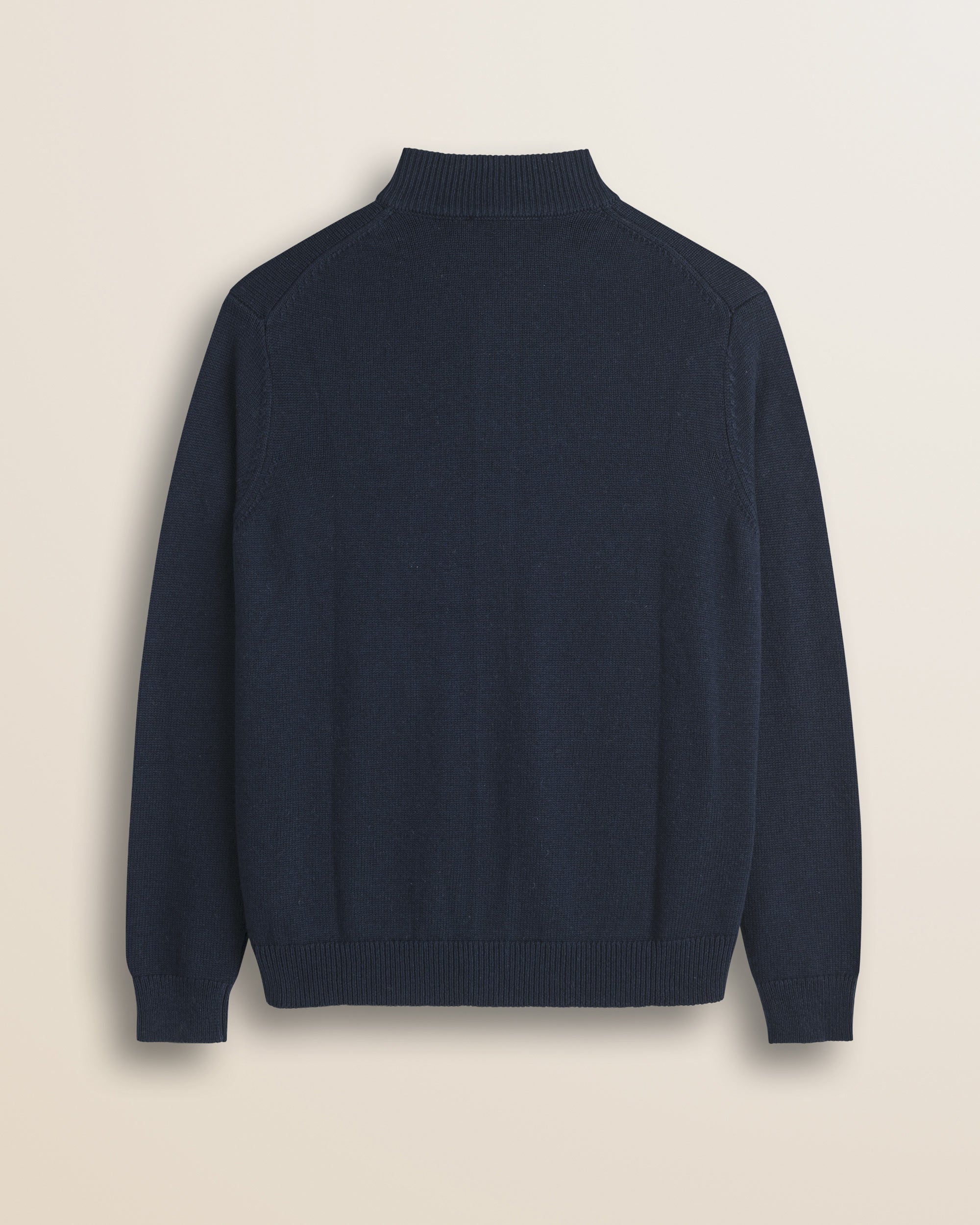 Cardigan in Cotone e Lana Collo in Piedi  retro - Navy Blue