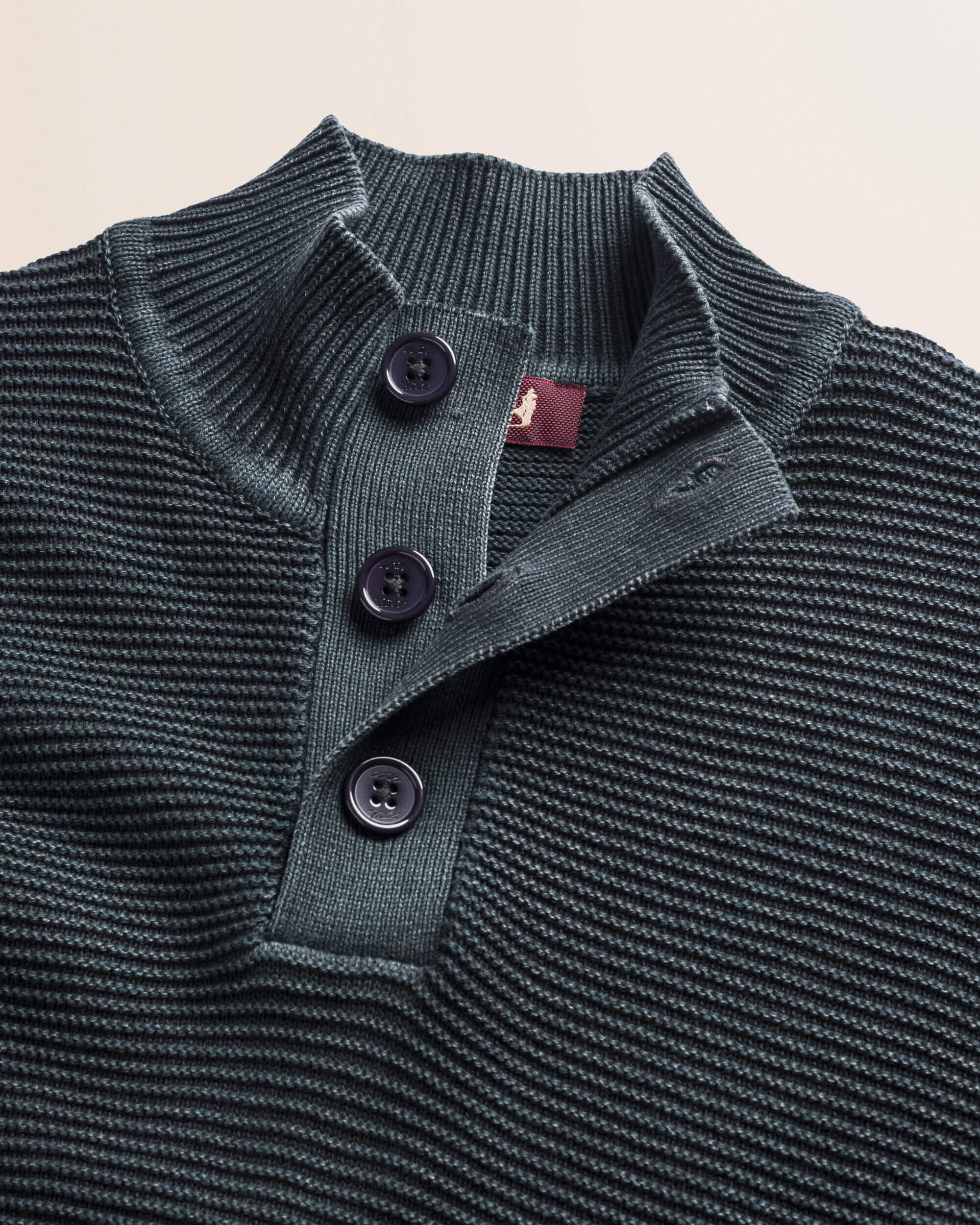 Maglione Camionneur a Costine Acid Wash dettaglio - Black