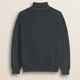 Maglione Camionneur a Costine Acid Wash retro - Black