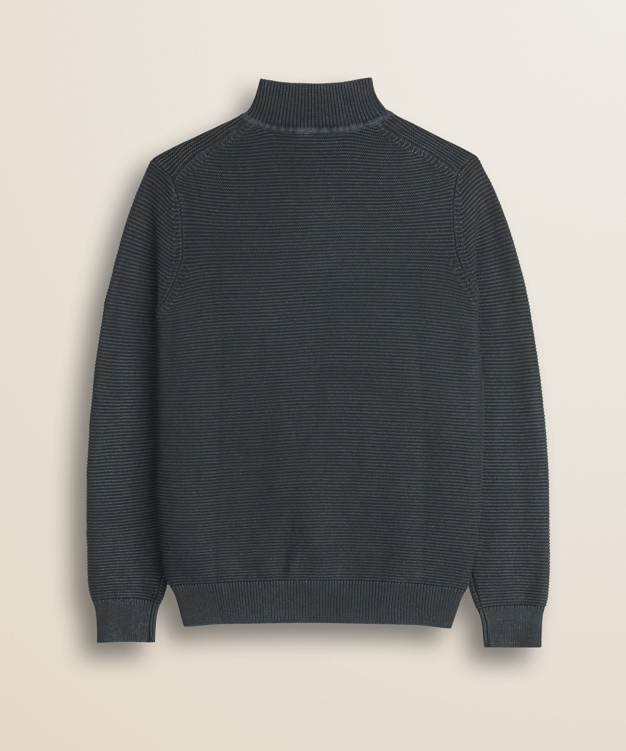 Maglione Camionneur a Costine Acid Wash retro - Black